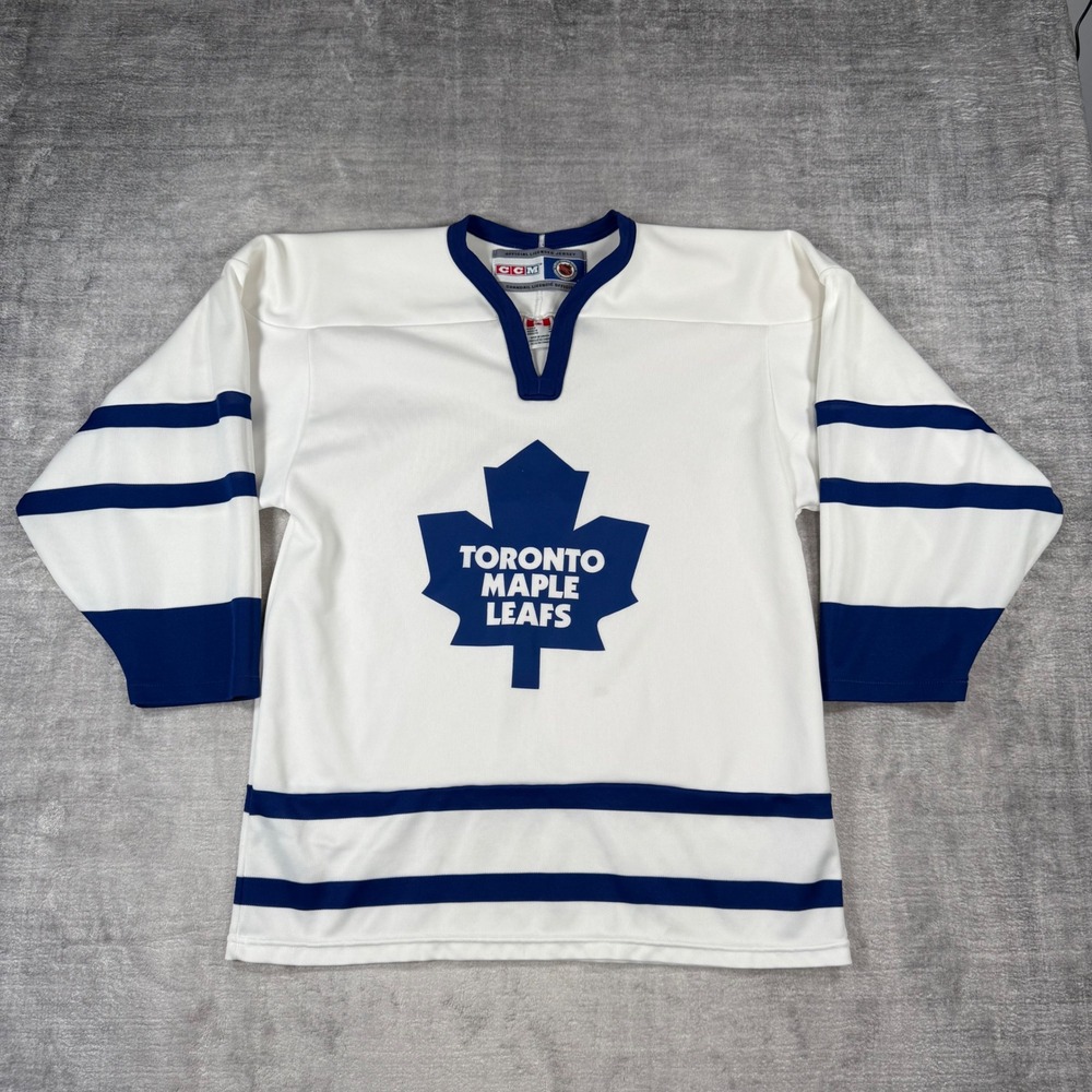 Toronto Maple Leafs Jersey Mens Medium White Vintage 90s CCM NHL Hockey